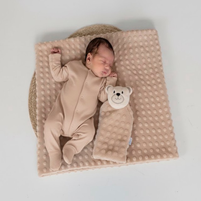 Manta Cobertor de Bebê c/ Naninha Para Menina Menino Infantil Mantinha Premium 02 Peças