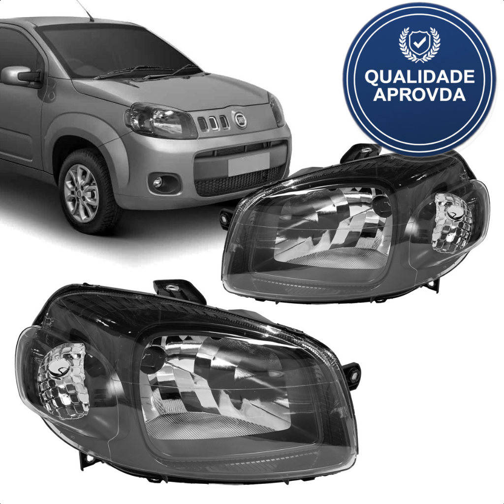 Farol FIORINO 2012 2013 2014 2015 A 2021  Mascara Negra
