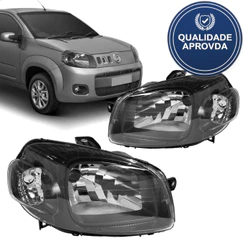 Farol FIORINO 2011 até 2014 Mascara Negra