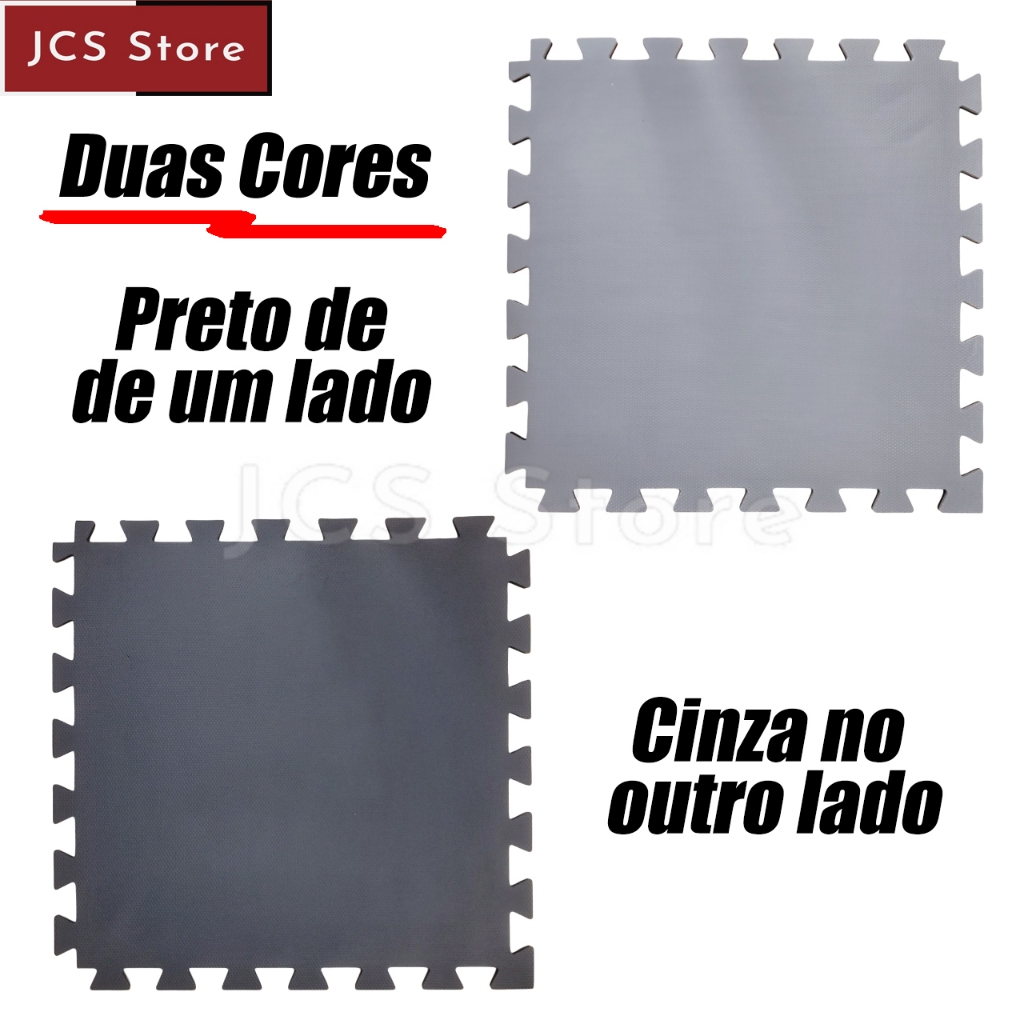Tatame EVA 1x1m 2cm Dupla Face Piso para Academia, Lutas, Cross Training e Área Infantil