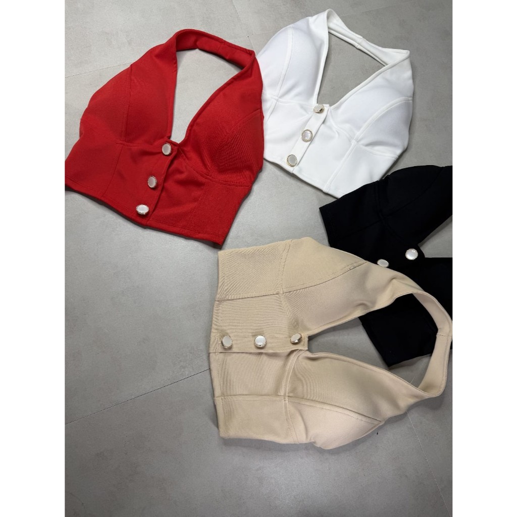 ✨ Cropped Neoprene Pérola Feminino – Elegância, firmeza e brilho na medida certa!