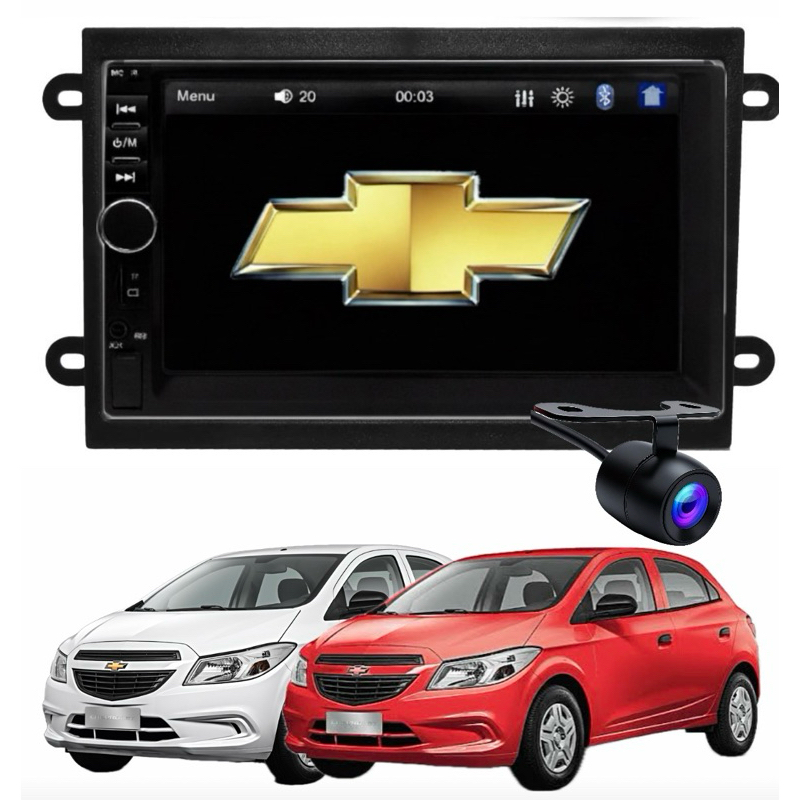 Kit central multimídia MP5 2 din espelhamento android/ios Onix/ Spin/ Cobalt / Prisma ( ATÉ 2020)