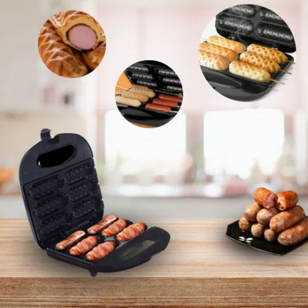Máquina de Crepe Crepeira Elétrica Antiaderente Hot Dog Queijo Coalho Espetinho No Palito 110v LCK