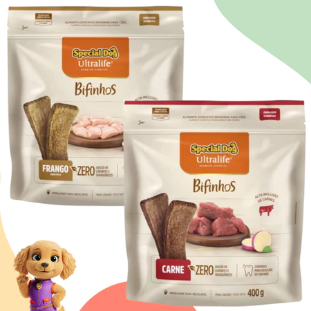 bifinho special dog utralife carne kit com 2 unidade