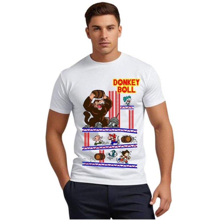 Detalhes do Camisa Masculino Premium “Donkey Boll” Algodão Fio 30.1 Estilo Geek