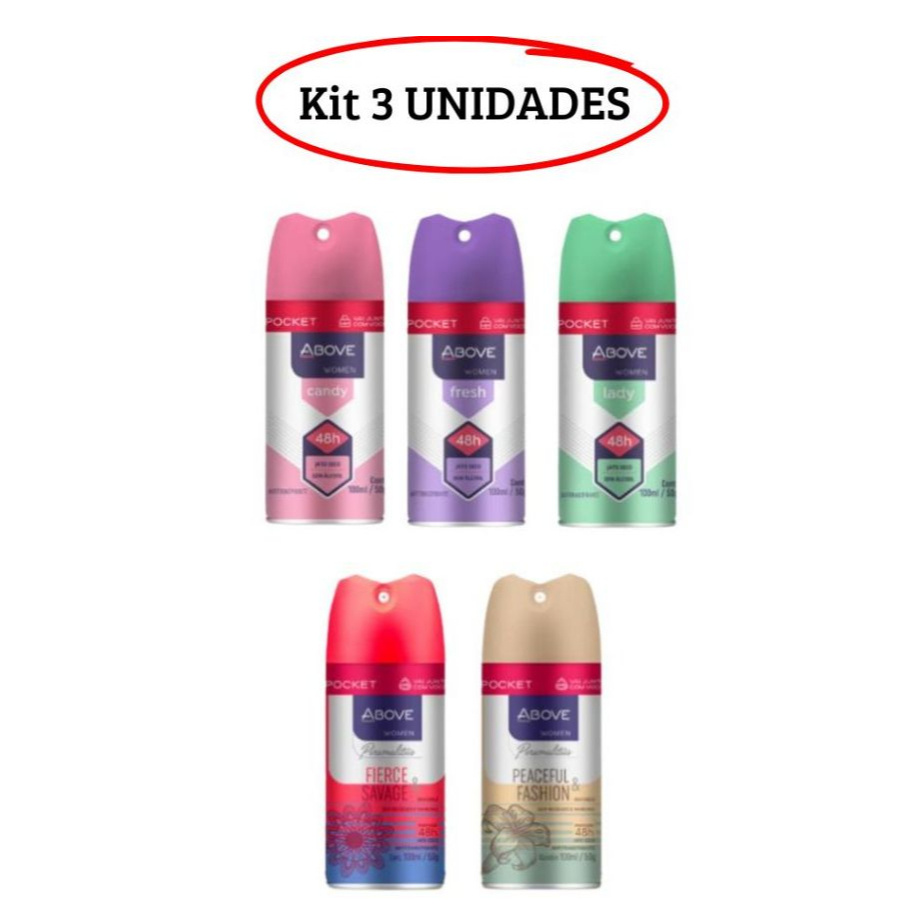 Desodorante Above Pocket 100ml Compacto de Bolsa em Oferta na Shopee