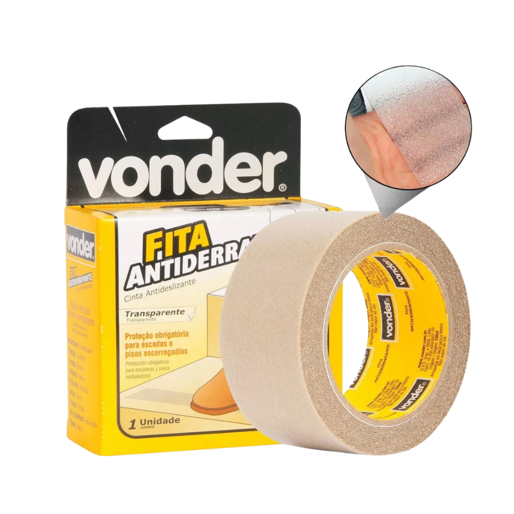 Fita Antiderrapante Transparente Piso Escorregadio 5m 50mm
