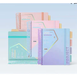 caderno Espiral A4 com 4 divisória de cores 100fls (200Páginas) 2244