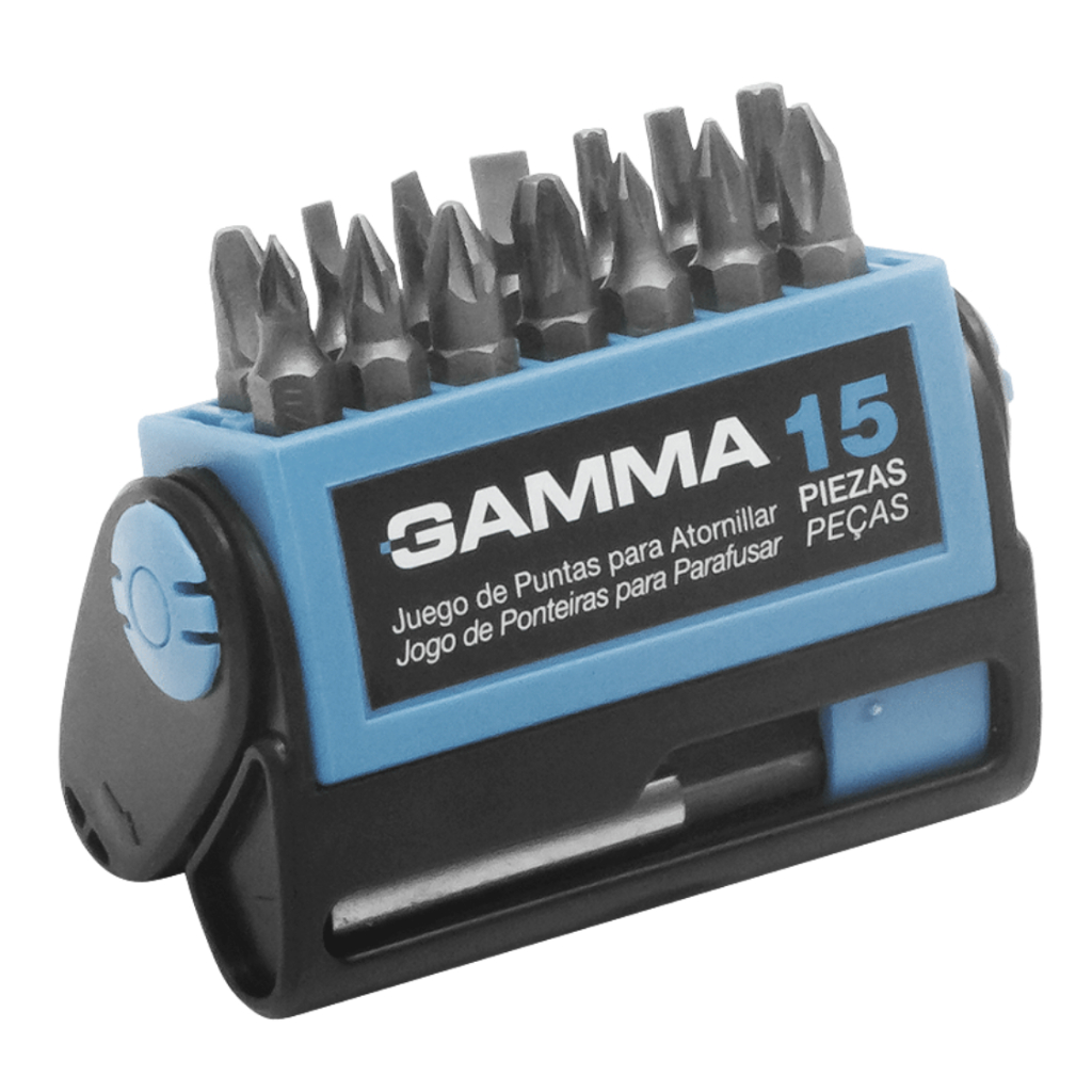 Kit 15 Peças Gamma Bits para Parafusadeira