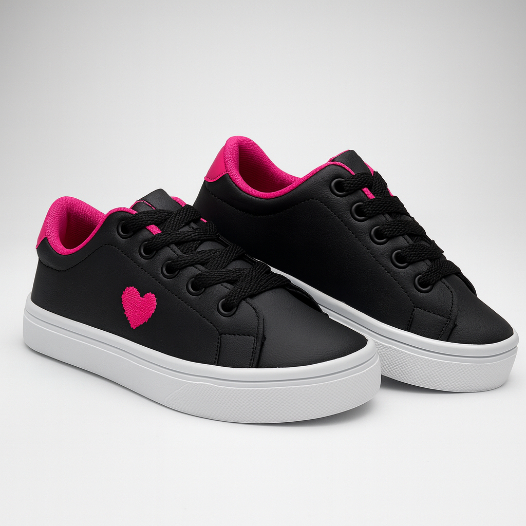 Tenis Feminino Infantil Menina Casual Dia a Dia Confortavel Caminhada