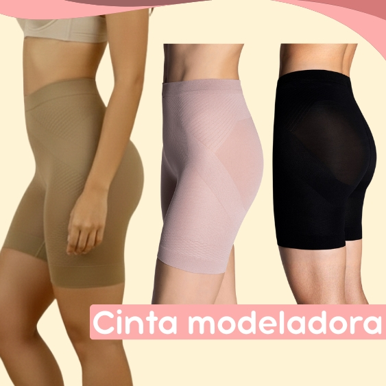 Cinta Short Modelador Feminina Kit Levanta Bumbum Comprime a Barriga Redz Culote Conforto Dia A Dia