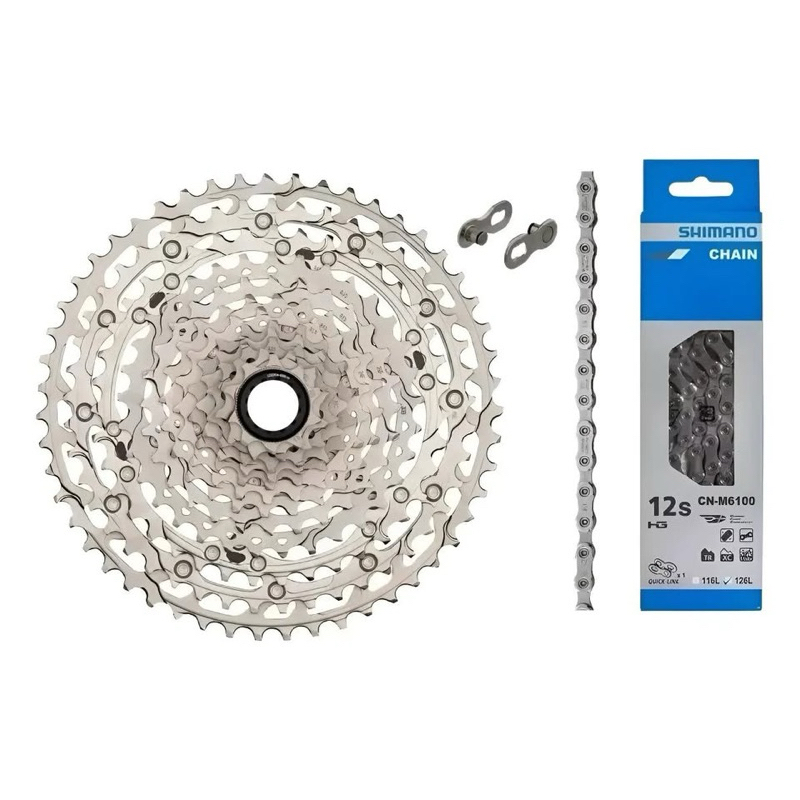 Kit Cassete e Corrente Shimano Deore M6100 Micro Spline. em Oferta na Shopee