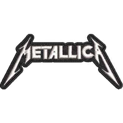 Patch bordado Metalica com velcro bordado banda