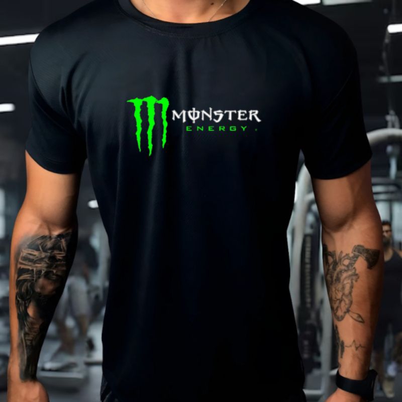 Camiseta Monster DryFit Masculina, Ideal para Academia Treino Esporte Corrida Exercícios Crossfit