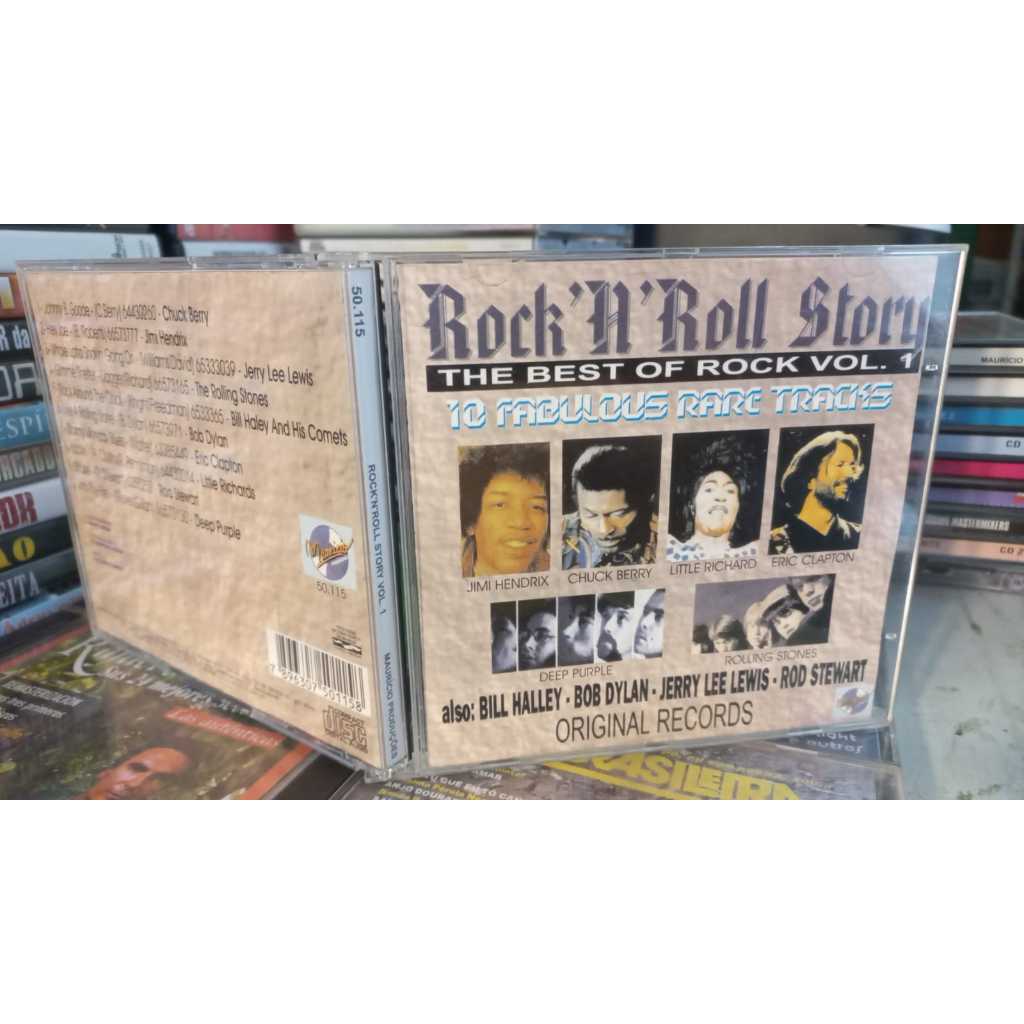 Cd Rock' N 'Roll Story  The best of Rock 1  Bill Halley Bob Dylan Jedrry lee Lewis Rod stwart deep purple hendrix raro