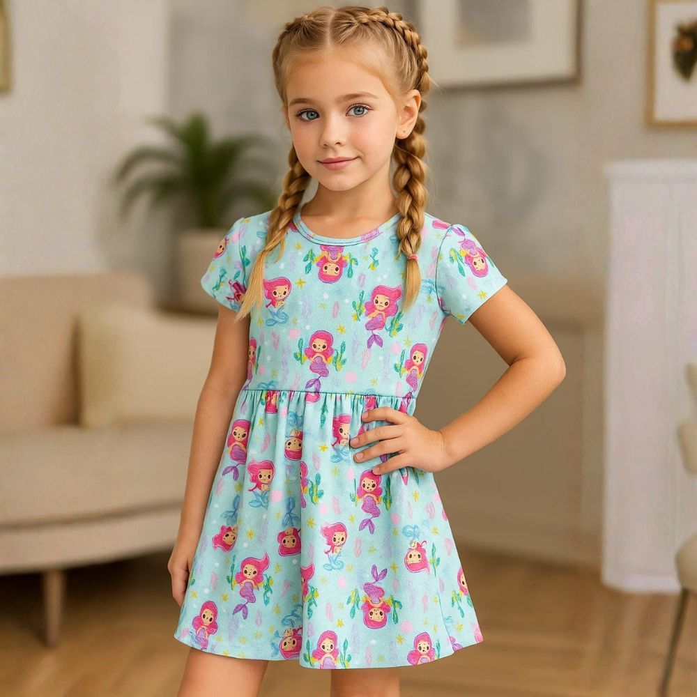 Vestido Infantil Juvenil Feminino Sereia do Tamanhos 2 a 12 - Vestido Infantil | Vestido Menina