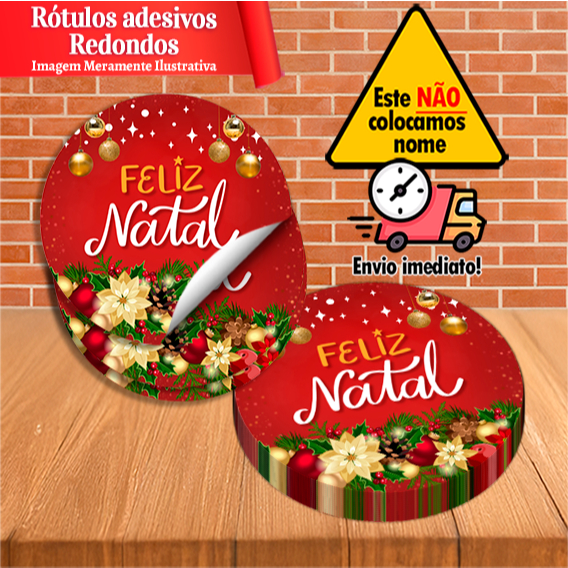 Adesivos Redondos Natal