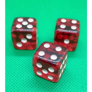 DADO 6 LADOS VERMELHO TRANSLÚCIDO - 18X18X18 MM