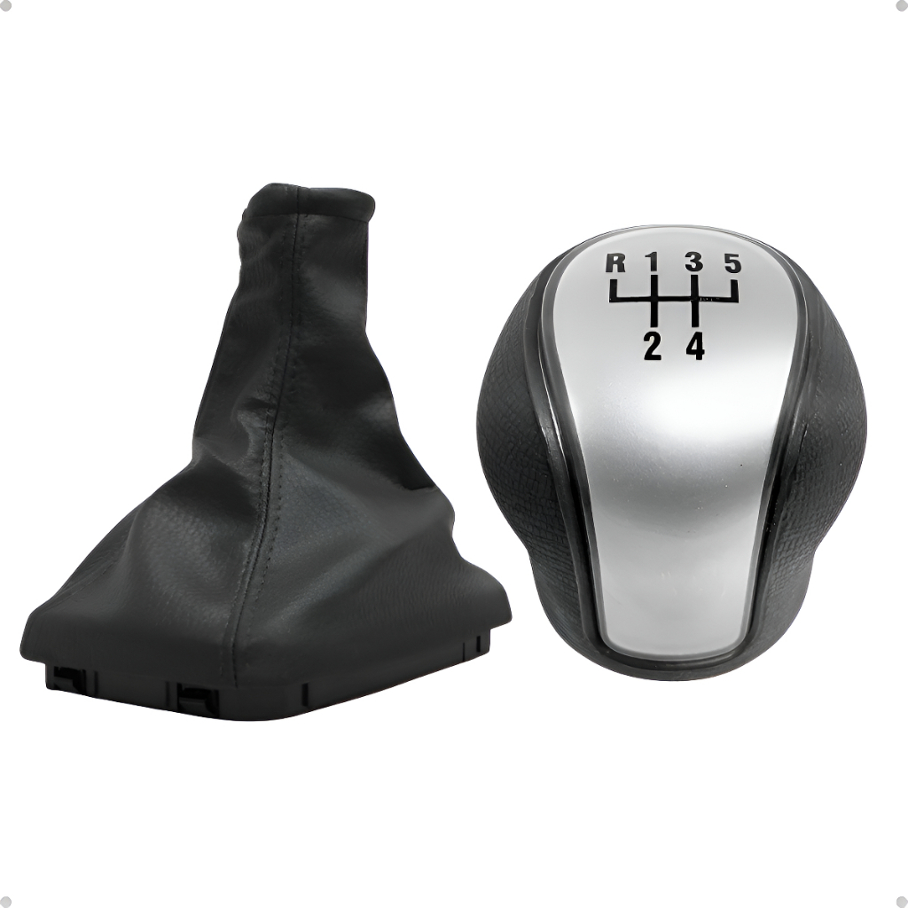 Kit Manopla Lente Cinza + Coifa Câmbio Corsa Celta Gm Cinza