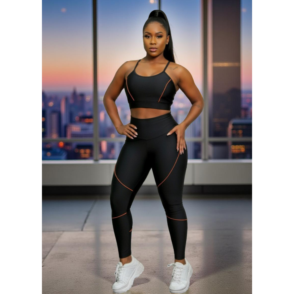 Conjunto Feminino Fitness Para Academia Com Bastante Elastano | Sem Transparência