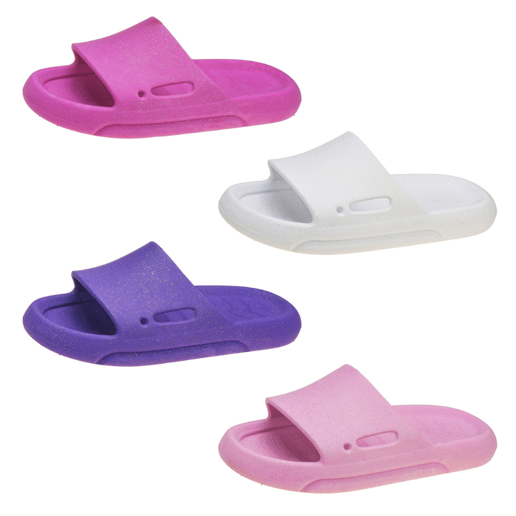 Chinelo Nuvem Slide Infantil com Glitter Confortável Kidstep