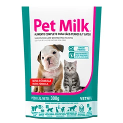 Pet Milk 300g Leite Materno Substituto Para Filhotes Cães e Gatos Crescimento Saudável