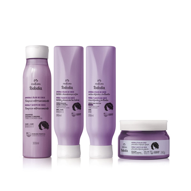 Natura Tododia Kit Cachos Tododia Amora e Óleo de Coco (4 produtos) em Oferta na Shopee