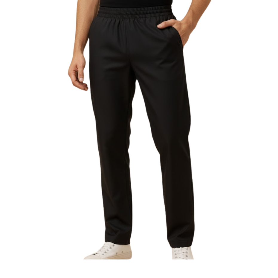 Calça de Oxford Preta Uniforme Cozinha Restaurante Garçom Serviços Gerais Limpeza Açougue Pizzaria Padeiro Confeitaria