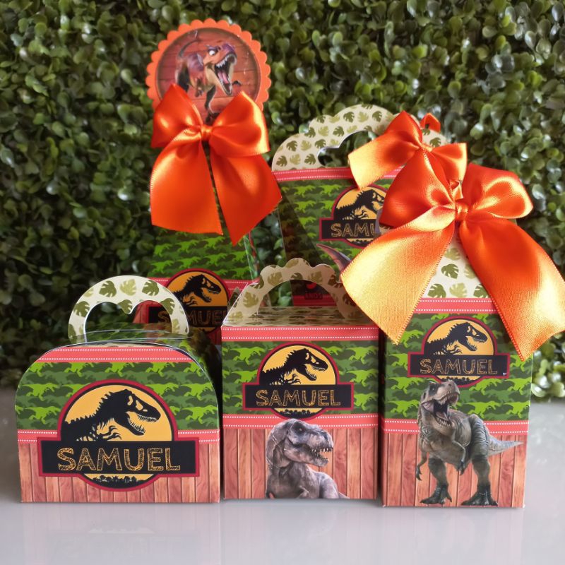 KIT CAIXINHAS PERSONALIZADAS DINOSSAURO JURASSICK