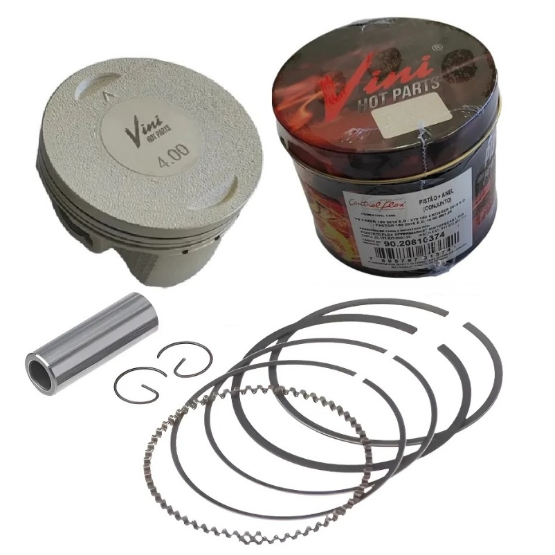 Kit Pistão Vini YS Fazer 150 XTZ Crosser 150 Factor 150 3.00