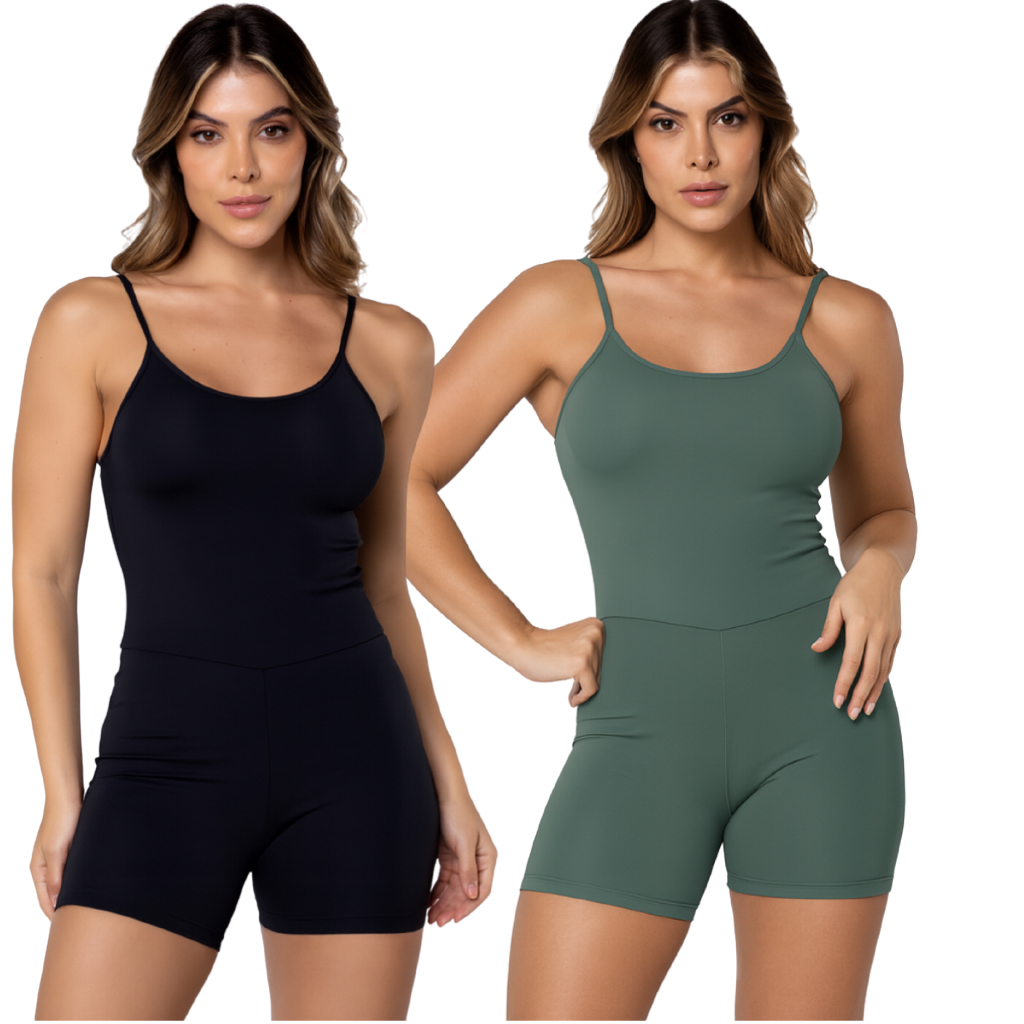 Macaquinho Slim Run Modelador  Poliamida Sem Transparência Academia Crossfit Corrida BeachTennis em Oferta na Shopee