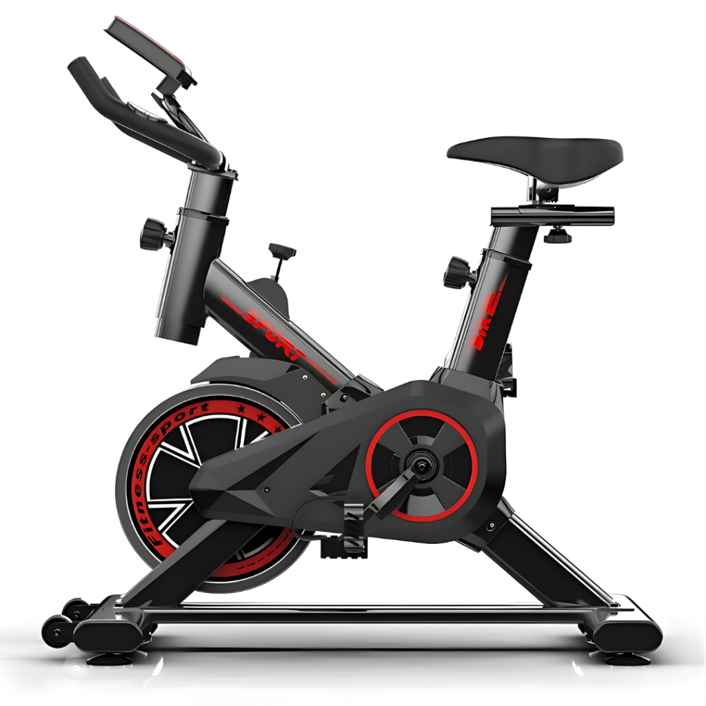 Bike Spinning Ergométrica Eagle Force Silenciosa Ajustável e com Display LED Suporta até 100kg