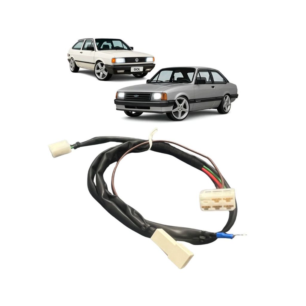 Chicote Módulo Ignição Bosch 6 Vias Compatível Gol Chevette Fusca Opala Ignicao Eletronica