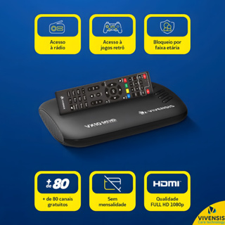 Receptor Vivensis VX10 Nova Parabólica Sathd Regional Via Satélite Sky ou Claro Garantia 2 anos em Oferta na Shopee