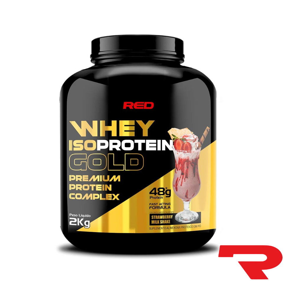 Whey Protein 2 Kg Whey Isolado e Concentrado Isoprotein Gold Red Series