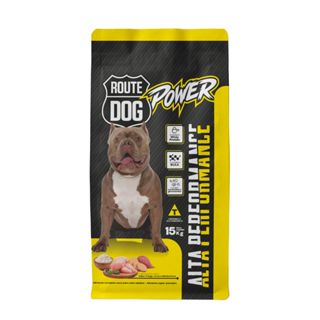 Ração Route Dog Power Frango e Batata Doce Adulto 15kg – 28% Proteína Animal, Whey, BCAA em Oferta na Shopee