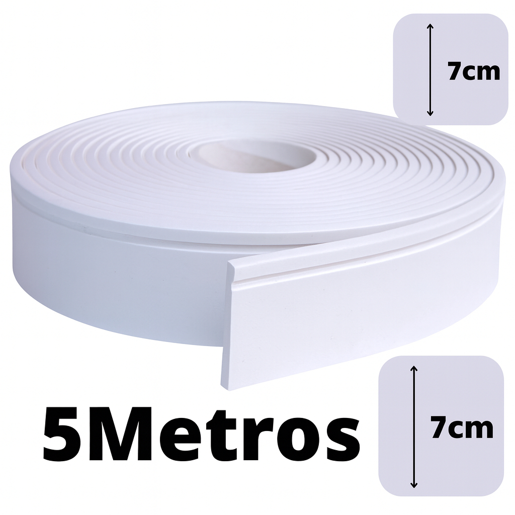 MOLDURA RODAPÉ EVA BRANCO AUTOADESIVO FLEXÍVEL TAMANHOS PARA PAREDE E MÓVEIS em Oferta na Shopee