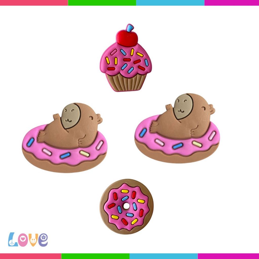 Kit Enfeite Aplicação Sandalia Papete Pingente Decorativo Botton