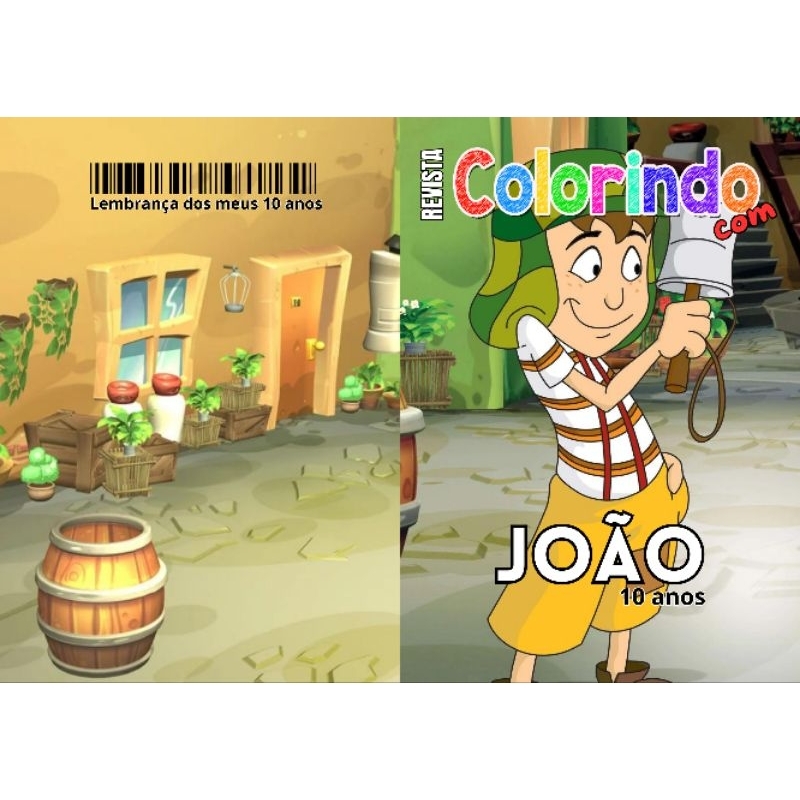 Revista de Colorir CHAVES Personalizada Lembrancinha Festa Infantil Todos os Temas Livro