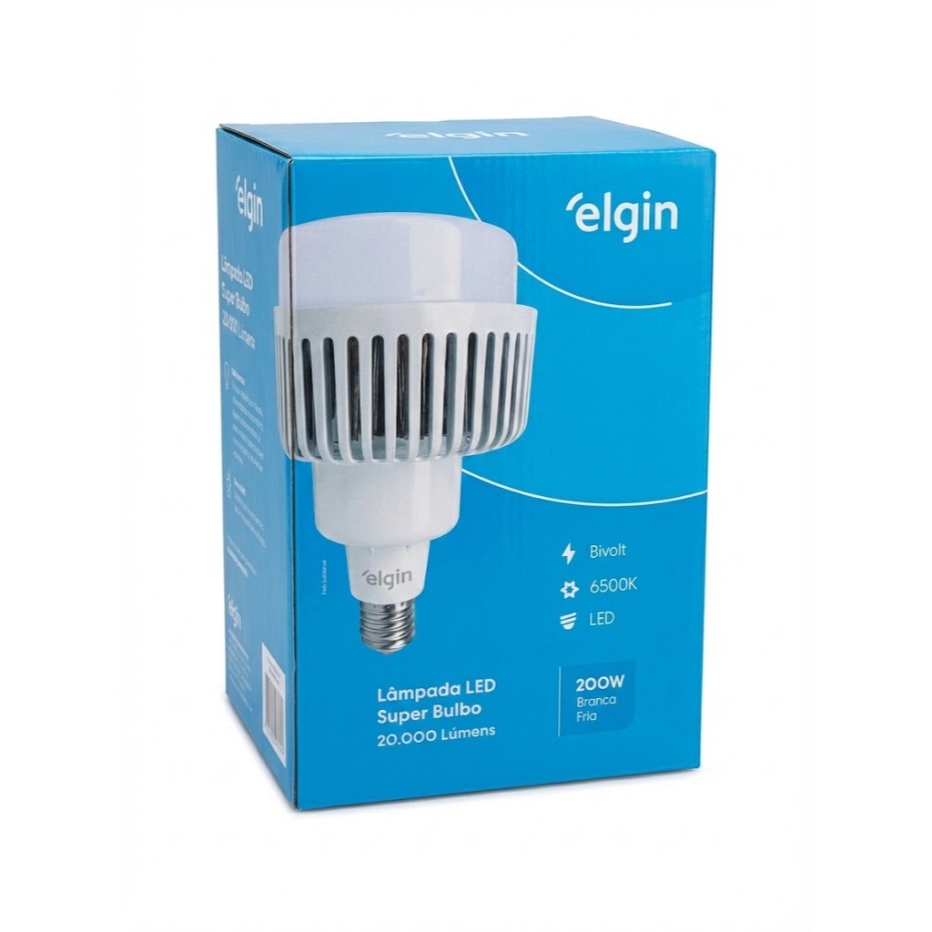 Lampada Bulbo Led 200w 6500k Alta Potência E40 Galpão Loja