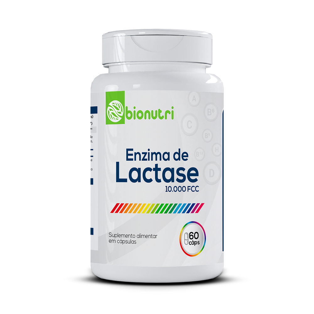 Lactoze Enzima Lactase 60 Cápsulas 500mg Bionutri Para Intolerância a Lactose