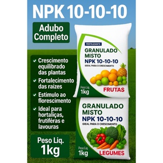 Combo de Fertilizantes Premium: Ureia, 10-10-10, 04-14-08 – Crescimento Saudável e Equilibrado em Oferta na Shopee