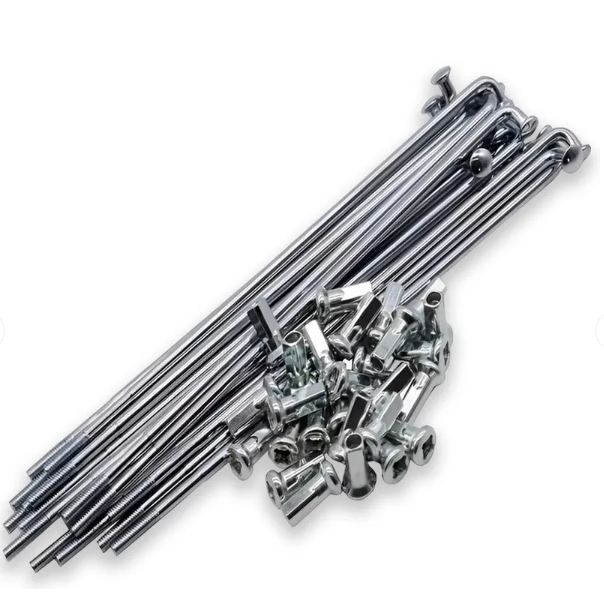 JOGO DE RAIO DIANTEIRO/TRASEIRO TITAN 125 00/TITAN 150/FAN 125/FAN 150 - (4MM) - (CROMADO)