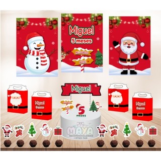Kit Mesversário  Natal Mesversário Meu Primeiro Natal kit personalizados Natal mesversario de Natal Meu Primeiro Natal