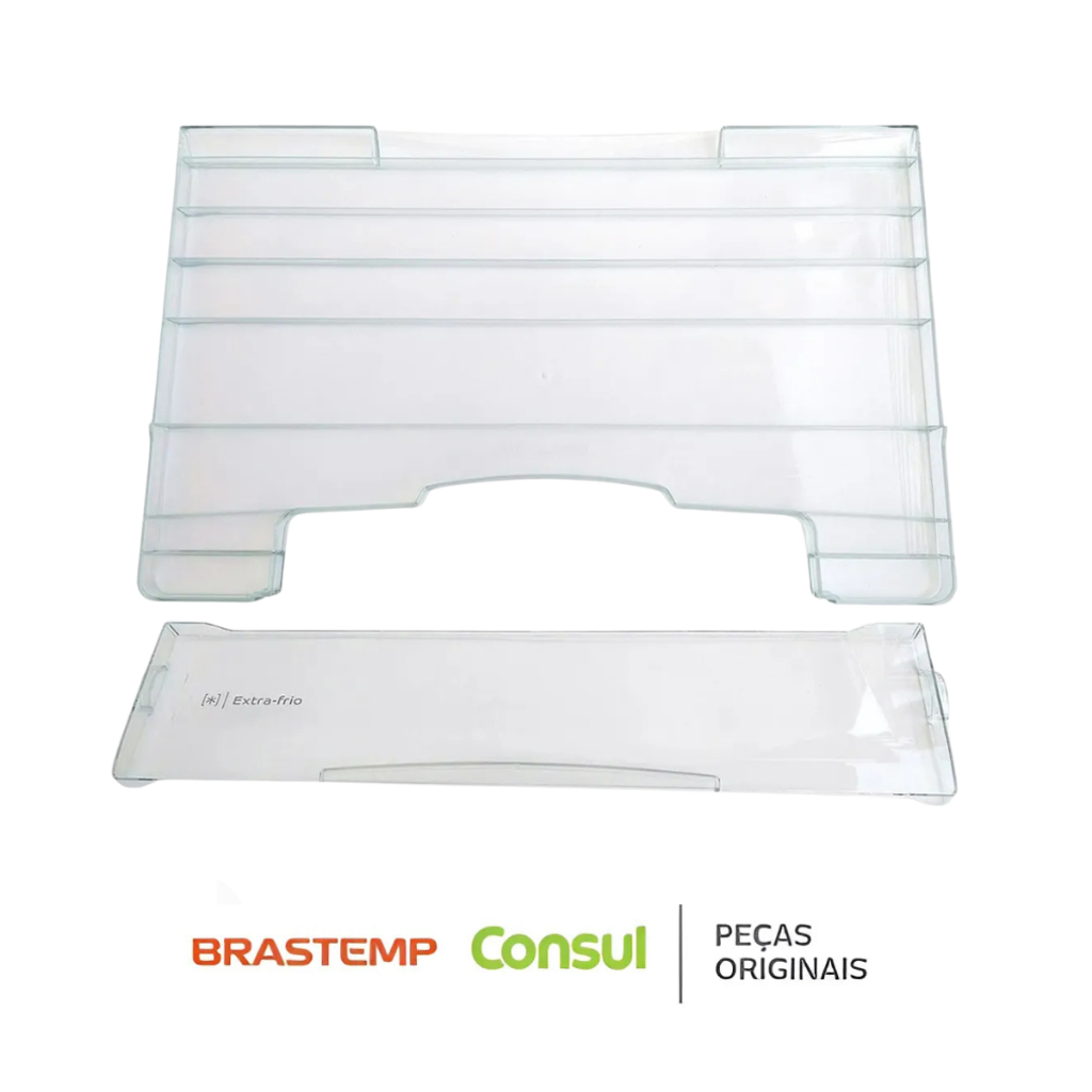 Tampa + Prateleira Extra Frio Original Refrigerador Consul Crb36 Crb39 Crg36 W10169457
