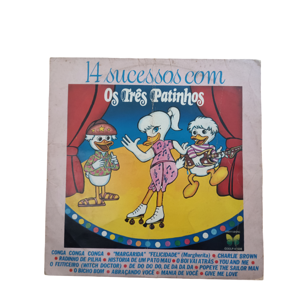 Disco vinil infantil os três patinhos