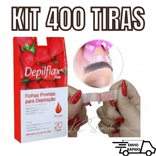 Kit 400 Tiras de Cera para Sobrancelhas e Buço|Depilflax | Depilação Rápida e Precisa | Frete Grátis em Oferta na Shopee
