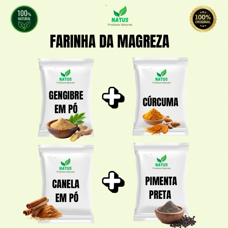 Farinha da Magreza - 100% natural - Dr. Tiago Rocha Envio Rápido Saúde