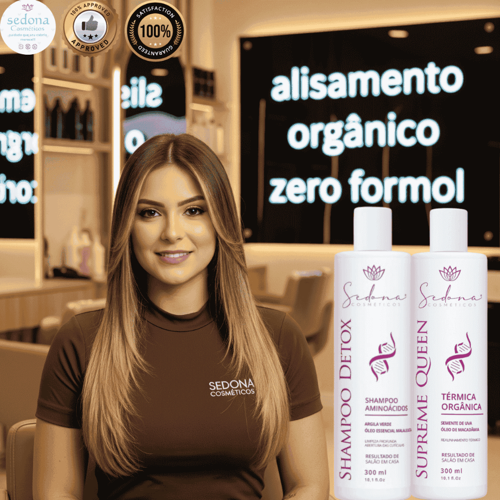KIT PROGRESSIVA ORGÂNICA 300ML DESMAIA CABELO LISOS PERFEITOS SEM FRIZZ POR MAIS TEMPO DEITA CABELO