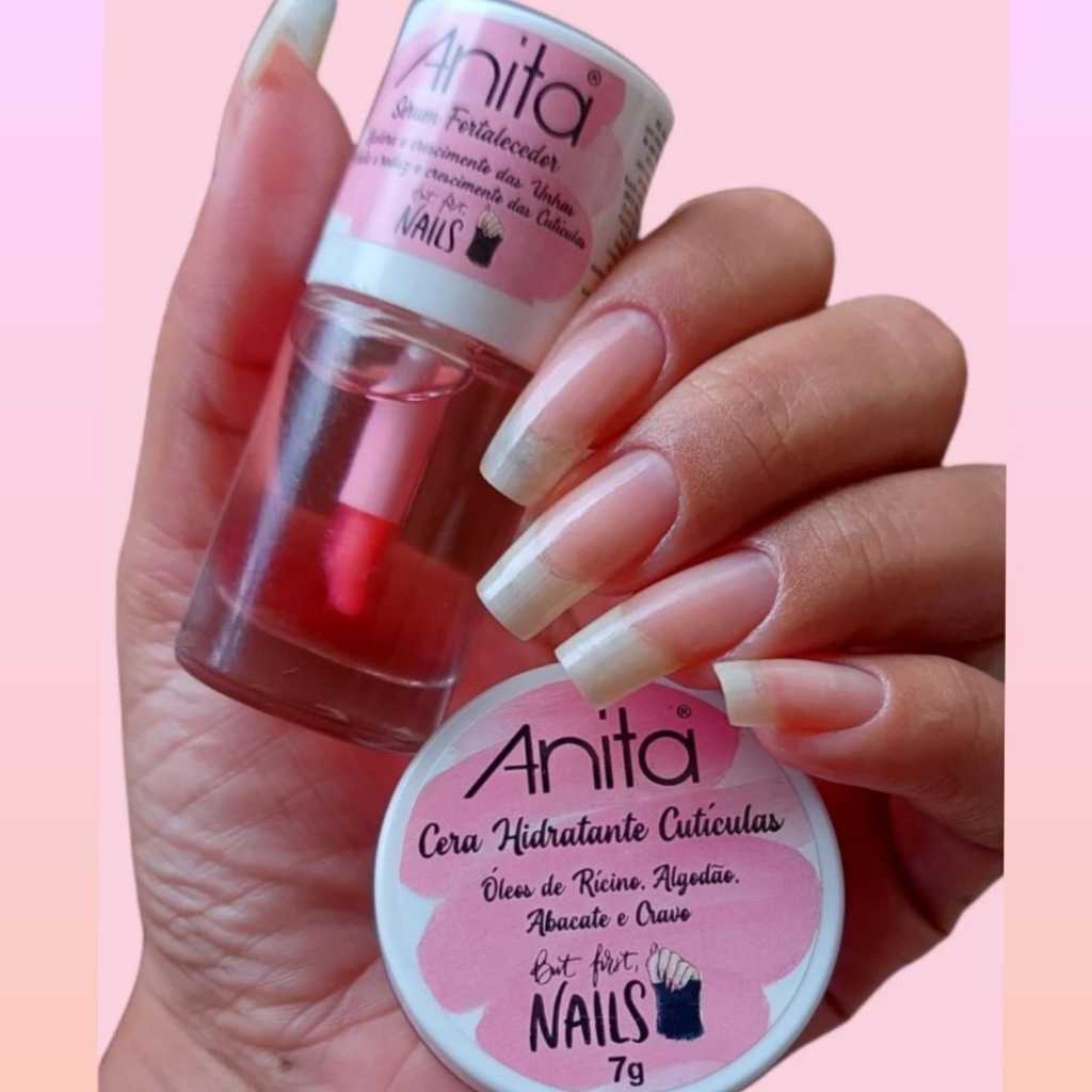 Kit Cera Hidratante De Cutículas +Serum Fortalecedor Anita Cosméticos em Oferta na Shopee